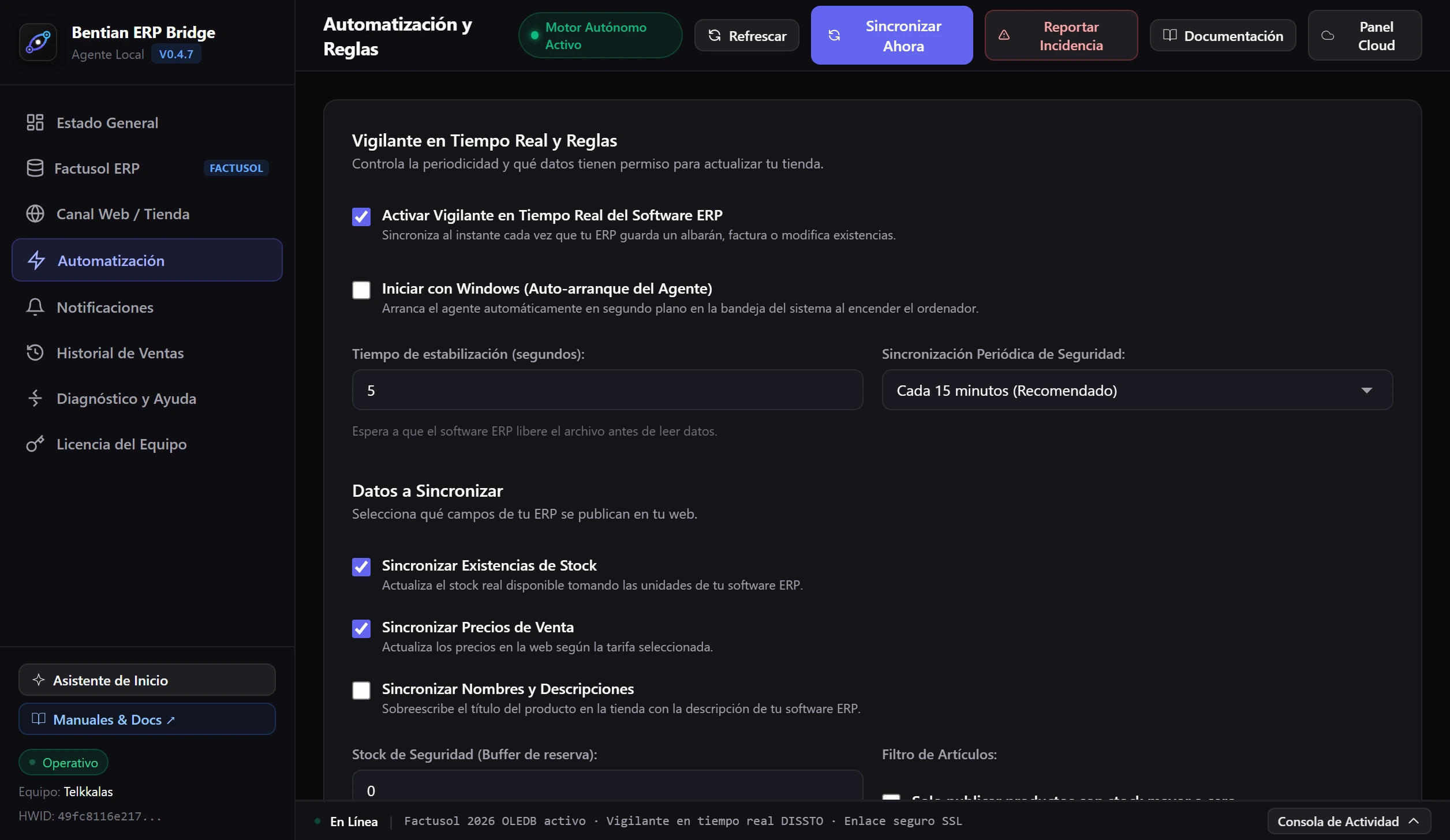 Automatización y Políticas de Sincronización