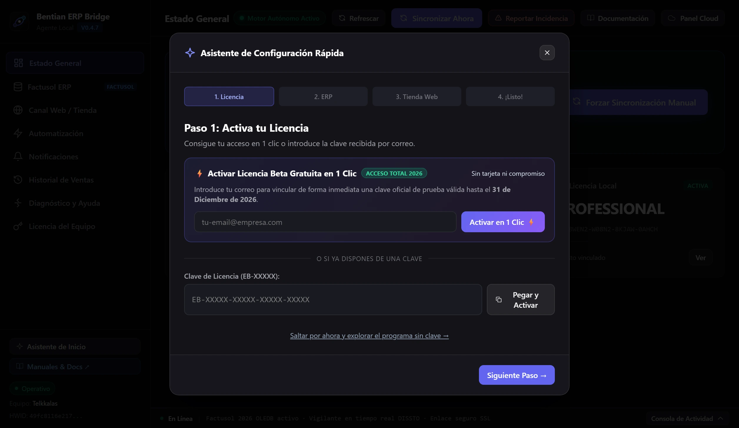 Asistente de Configuración Inicial